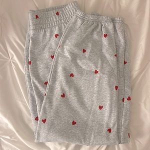 colsie heart sweatpants grey
